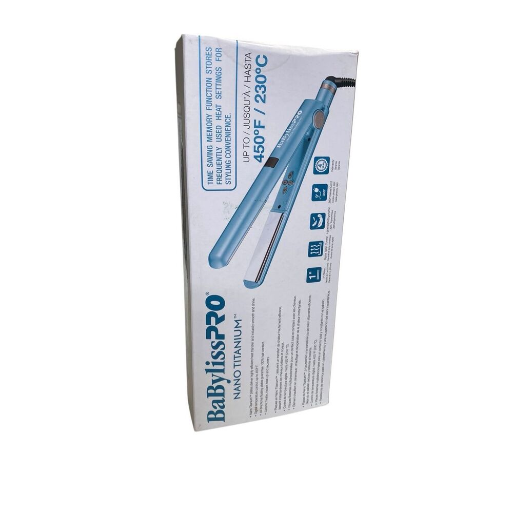BabyLissPro Nano Titanium 1” Digital Hair Straightener Flat Iron NIB